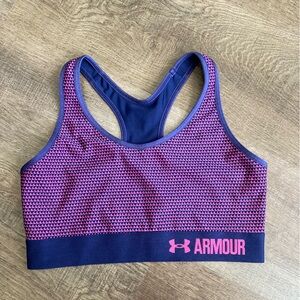 Under Armour Pink And Purple Racerback Sports Bra Size Medium